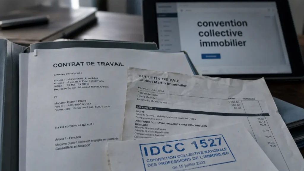 Convention collective agences immobilières : IDCC 1527, salaires minima et texte officiel à jour