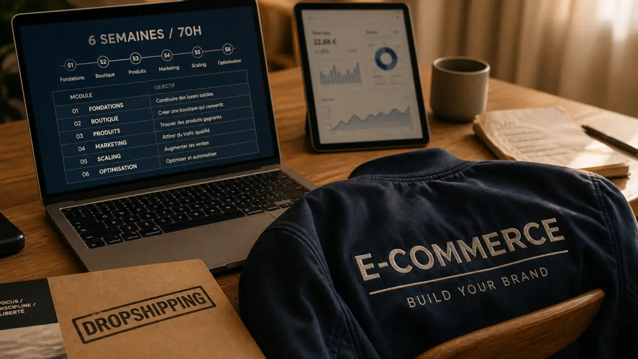 Ecom blueprint pour lancer une boutique en 6 semaines, éviter les pièges dropshipping