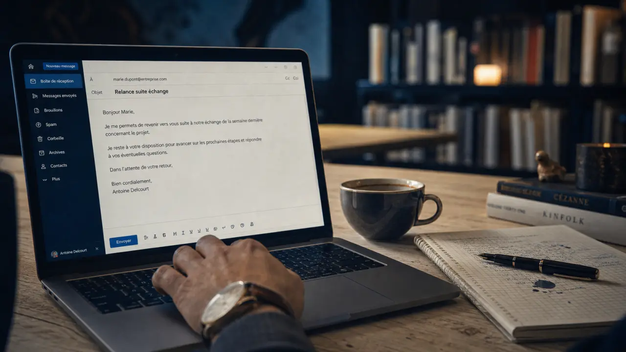Exemple de mail professionnel : relance suite échange