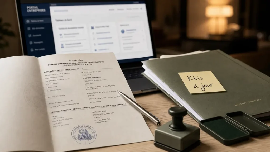 Changement d’adresse sur le Kbis : siège social, gérant et délai d’un mois