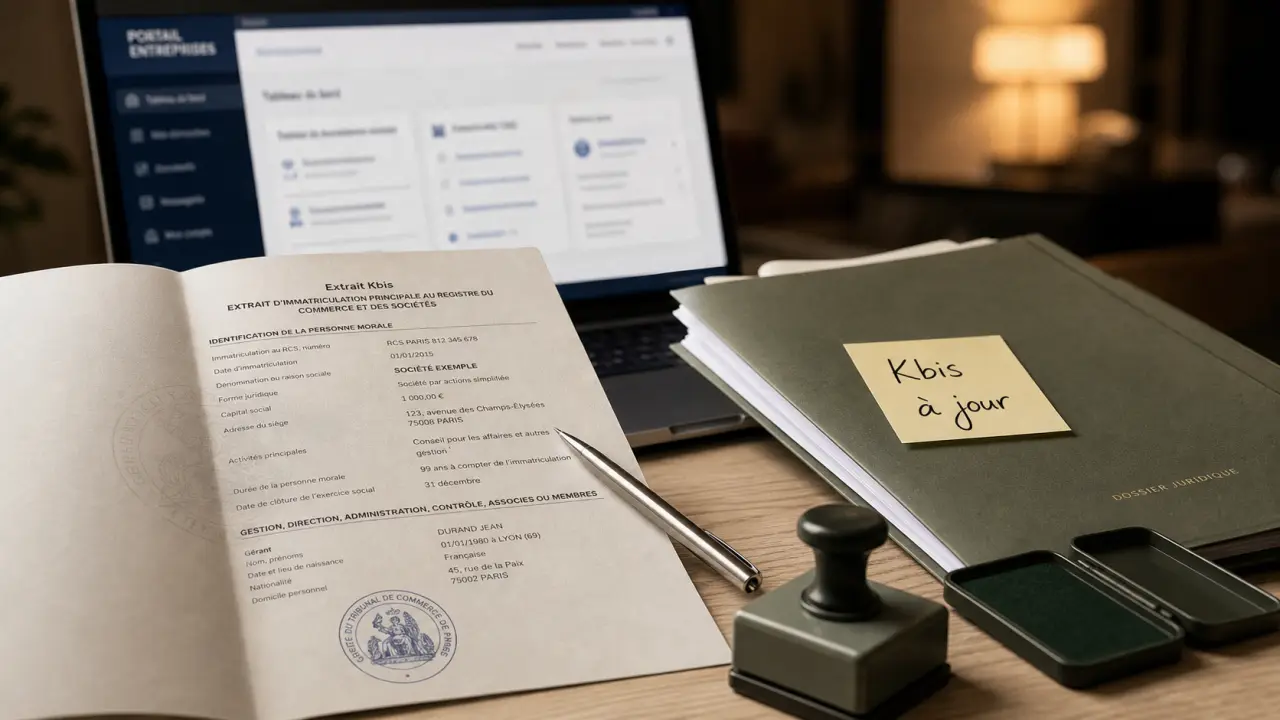Kbis changement adresse : siège social et gérant