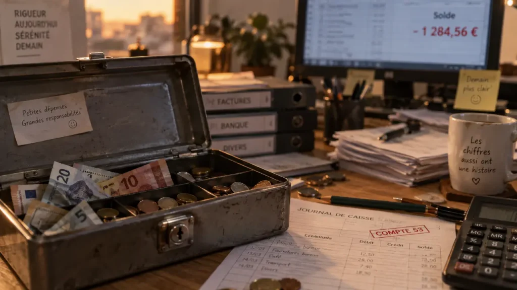 Une caisse créditrice révèle une anomalie : contrôlez le compte 53 avant de corriger