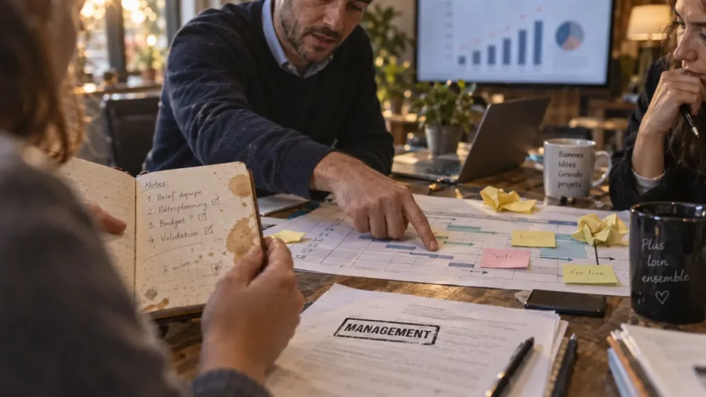Le management coordonne l’action collective entre résultats et travail humain