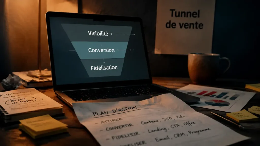 Tunnel de vente : définition claire, étapes clés et exemples concrets