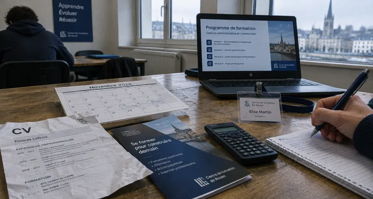 Formation professionnelle rouen : notes sur projet et financement en centre de formation